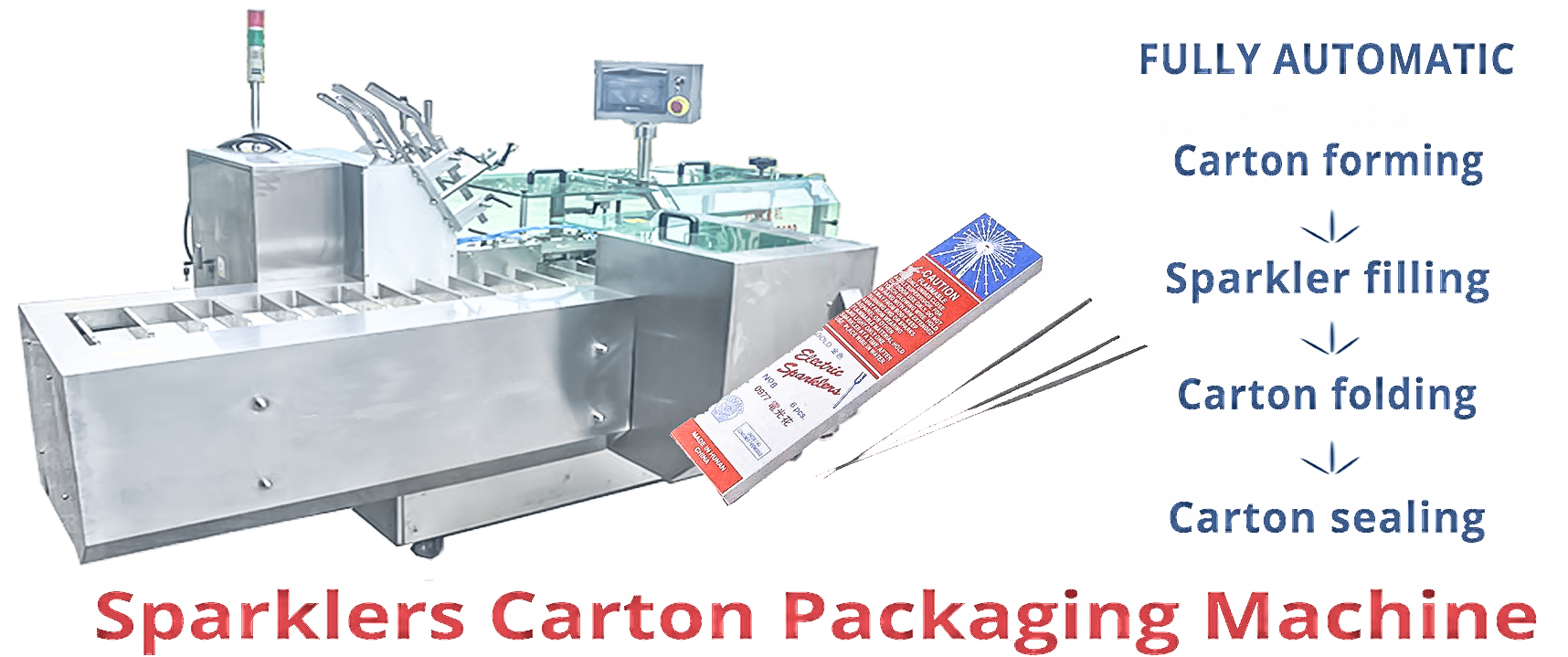Sparklers Carton Packaging Machine